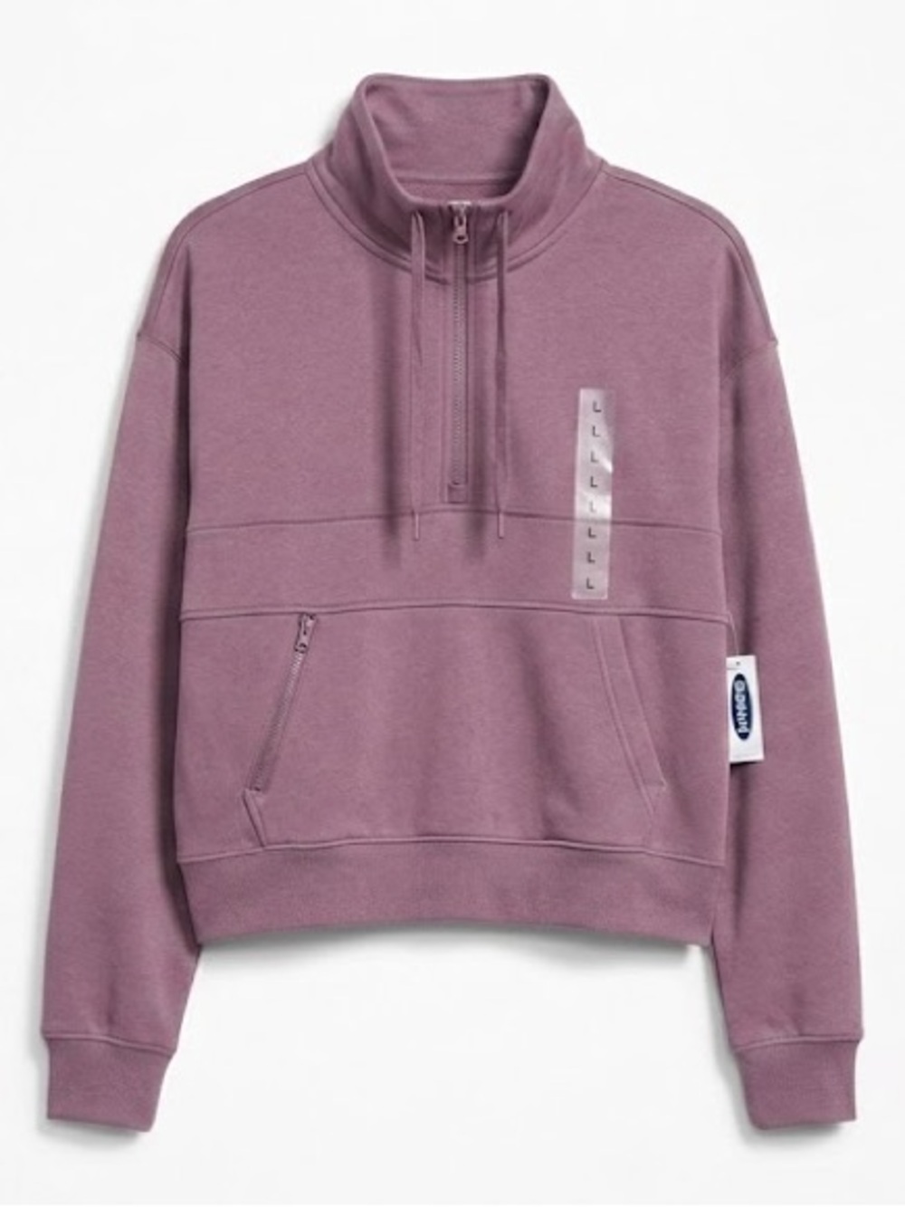 NWT Old Navy Active Quarter-Zip Pullover Sweatshirt - Mauve/Rose - Size L